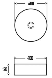 Раковина AQUAme AQM5007 40см белый глянцевый